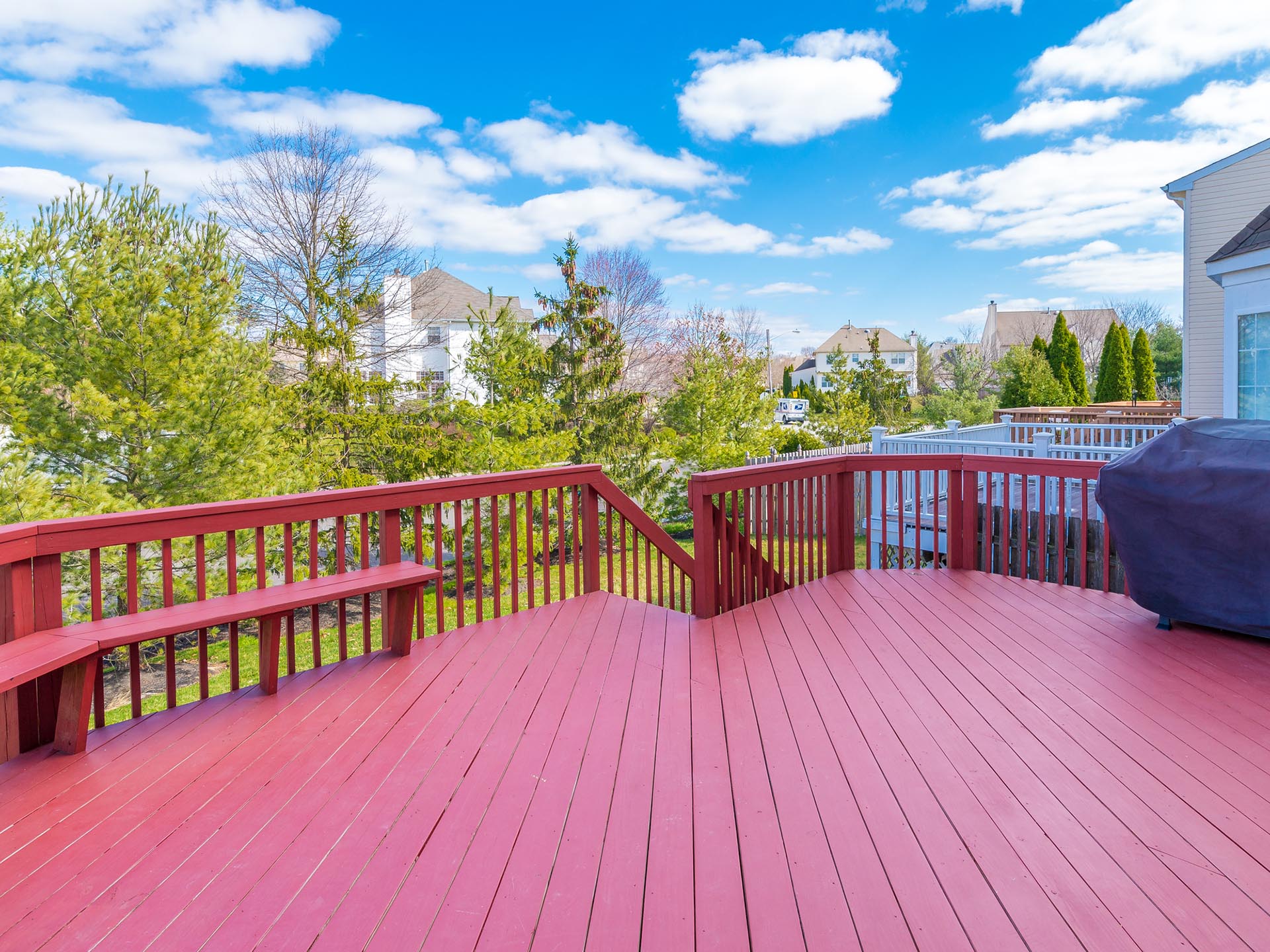 Stock photo of deck of residential house