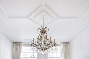 An example of a well painted ceiling, which has a higher cost to paint than the average cost to paint a room.