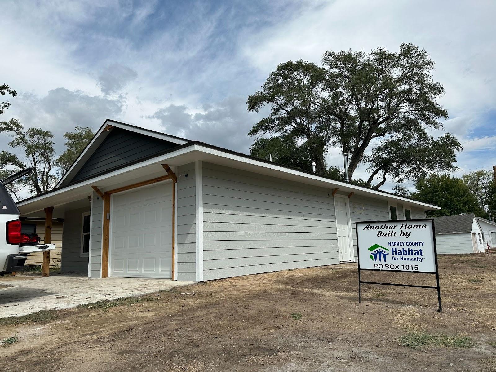 A freshly painted habitat home.
