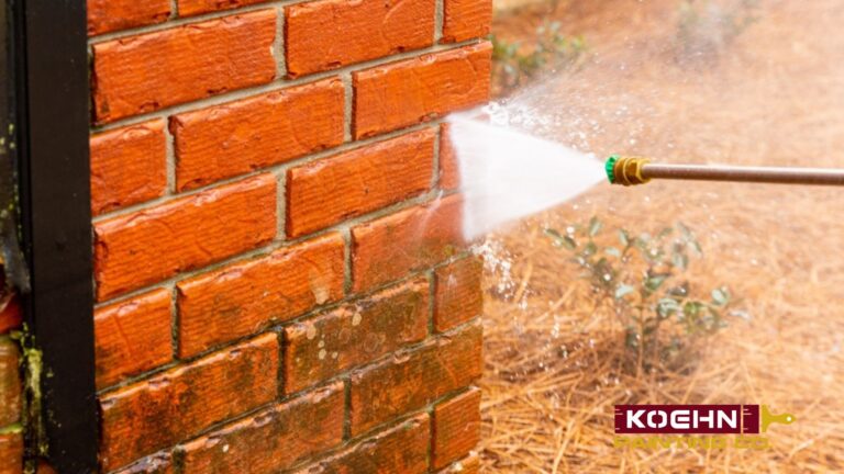 pressure washing brick